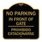 Signmission No Parking No Parking in Front of Gate Prohibido Estacionarse, A-DES-BG-1818-23665 A-DES-BG-1818-23665 - alternate 1